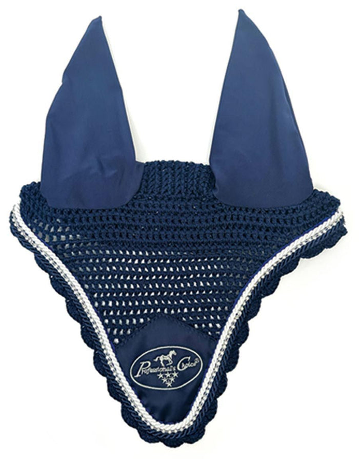Professional's Choice Satin Ear Bonnets for Horses - PL14PR - Navy - Horse - 1