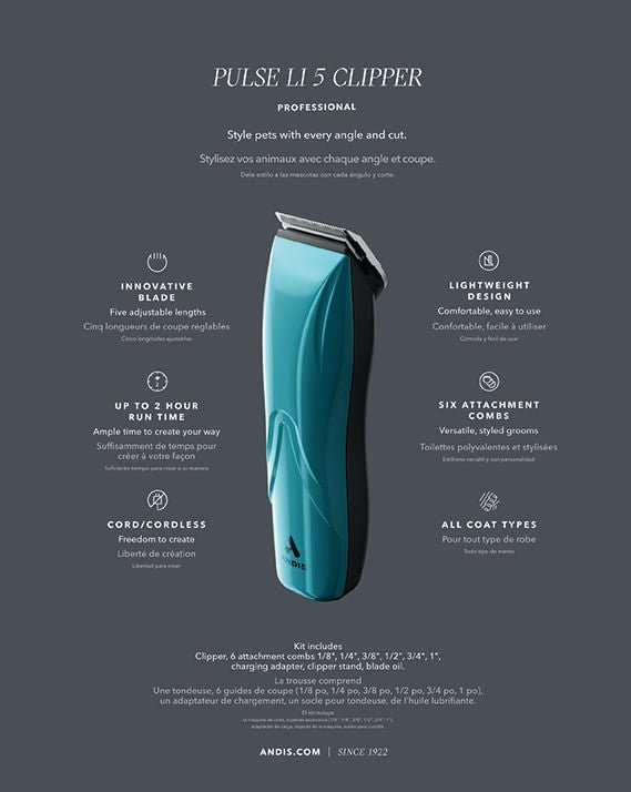 Pulse Li 5 Adjustable Blade Clipper - AC1U - 5