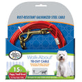 Puppy Dog Tie Out Cable, Red, 15 Ft - 39X1 - Red - 15 ft - 1