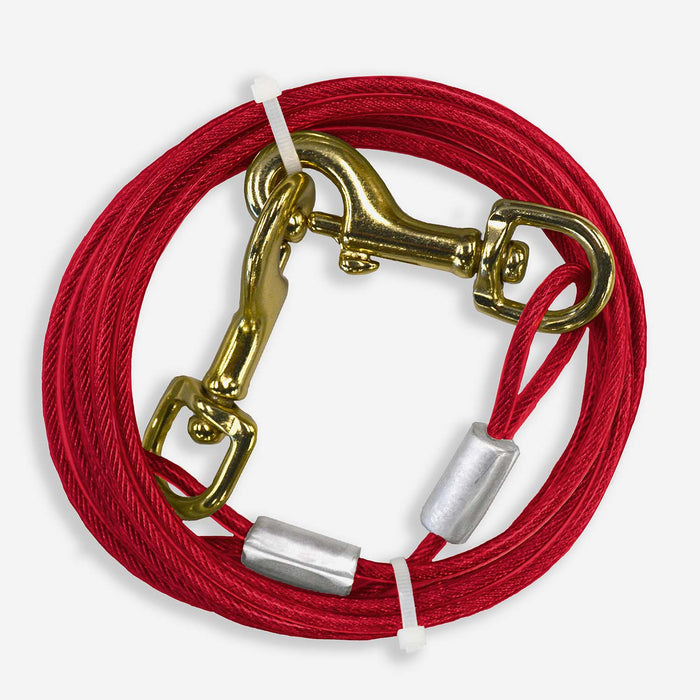 Puppy Dog Tie Out Cable, Red, 15 Ft - 39X1 - Red - 15 ft - 3