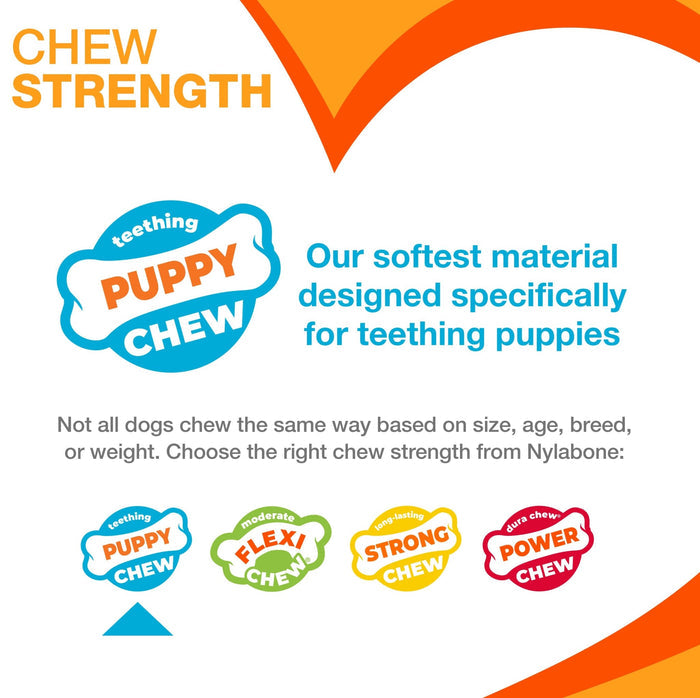 Puppy Teething & Soothing Flexible Chew Toy, Chicken, Pink, X - Small/Petite, Up to 15 lbs. - N9112 - Chicken - X - Small/Petite - 4