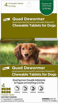 Quad Dewormer Chewable Tablets for Dogs - E8AZ - 4 pack - Small - 8