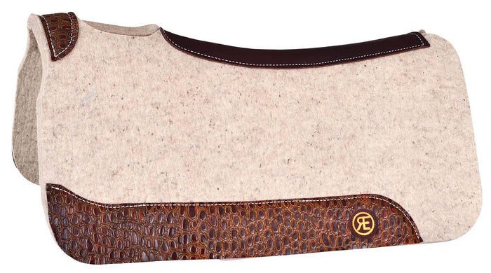 Reinsman APEX All Out Wool Horse Saddle Pad - RD1GY - Nile Croc - 1