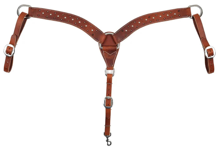 Reinsman Rosewood & Spots Breast Collar, Full - RD1GL - Rosewood Harness Brown - Full - 1