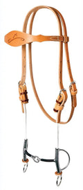Reinsman Sharon Camarillo Draw Gag Bridle, Full - RD1GT - Harness Brown - Full - 1