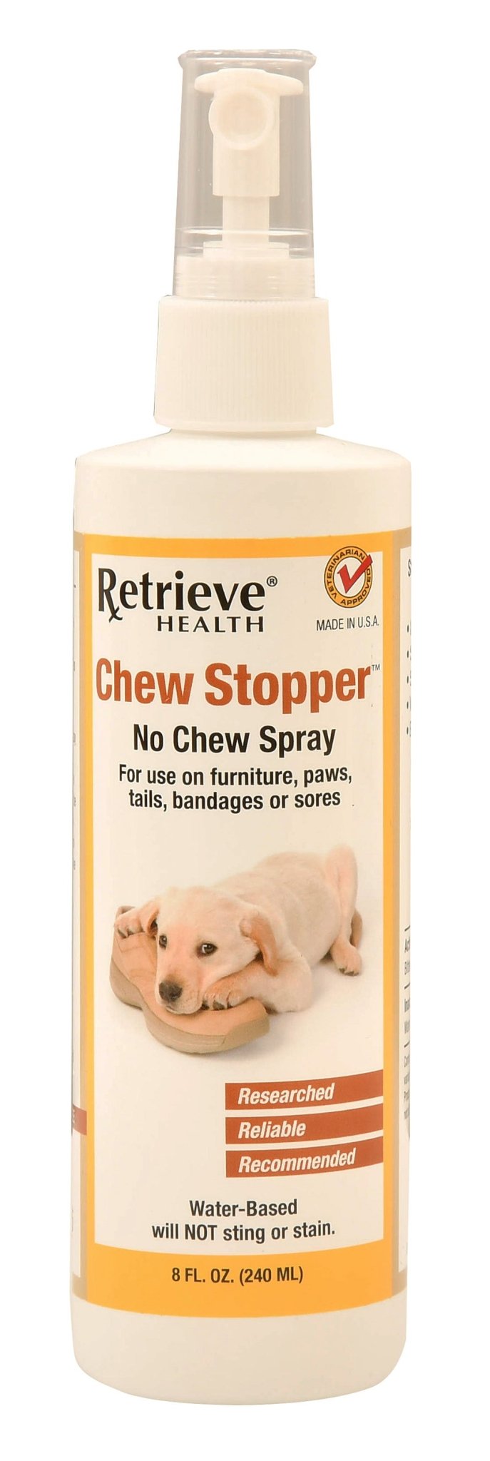 Retrieve Chew Stopper No Chew Spray - Stop Dogs Chewing, 8 oz - MYR1 - 8 oz - 1