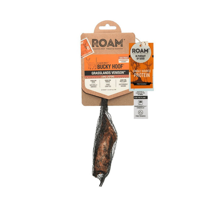 Roam Dog Treats Bucky Hoof - RO21L - See product for details - Venison - 1