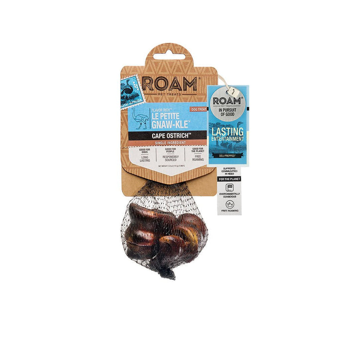 Roam Dog Treats Le Petite Gnaw - kle Ostrich Knuckle Small Dog Chew, 2pk - RO21A - See product for details - Ostrich - 2pk - 1