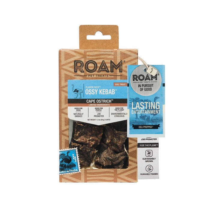 Roam Dog Treats Ossy Kebob - RO21C - See product for details - Ostrich - 1