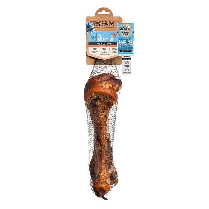 Roam Dog Treats The Boss - Trich Ostrich Bone - RO211 - Ostrich - See product for details - 1