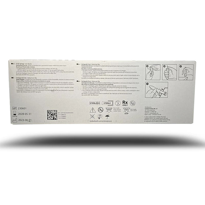 Rx Monoject Luer - Slip (LS) Syringe - 01101MON-60LS - 60 cc - 20 Count - 6