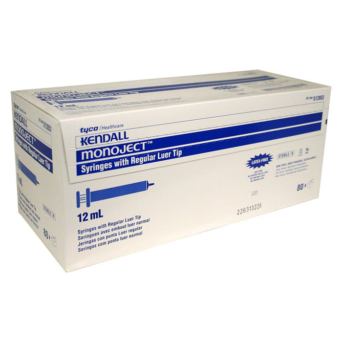 Rx Monoject Luer - Slip (LS) Syringe - 01101MON-12LS - 12 cc - 80 Count - 8