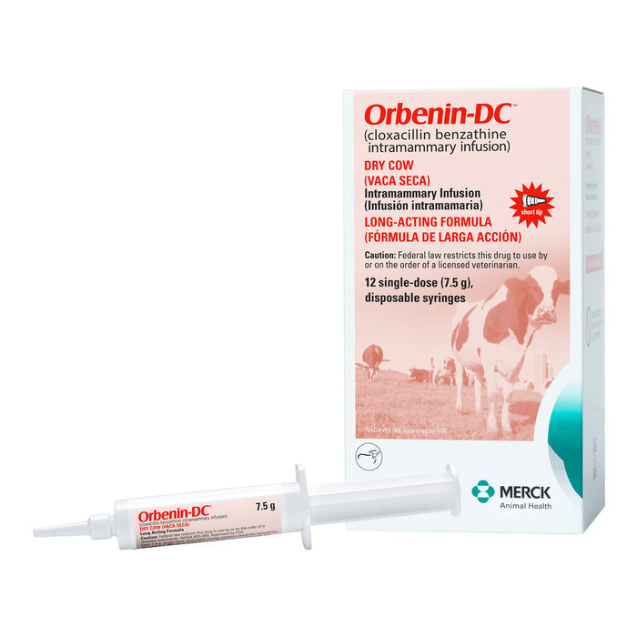 Rx Orbenin - DC (cloxacillin benzathine intramammary infusion) Dry Cow Formula, 12 Doses - 012MER-097700 - 1