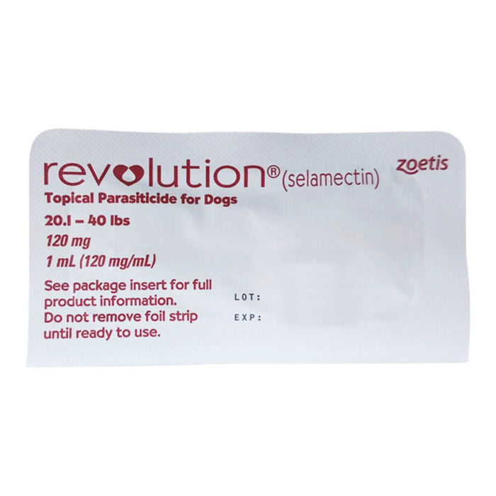Rx Revolution (selamectin) Canine Once - a - month Flea Topical for Dogs - 012PFZ08-8515B-1 - 20.1 - 40 lbs - 1 month - 4