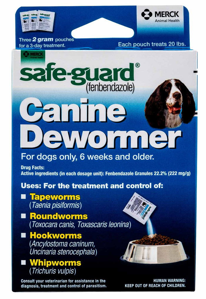 Safe - Guard Canine Fenbendazole Dewormer for Tapeworms, Roundworms, Hookworms, & Whipworms - 016ITV01-2 - 2 g - 3