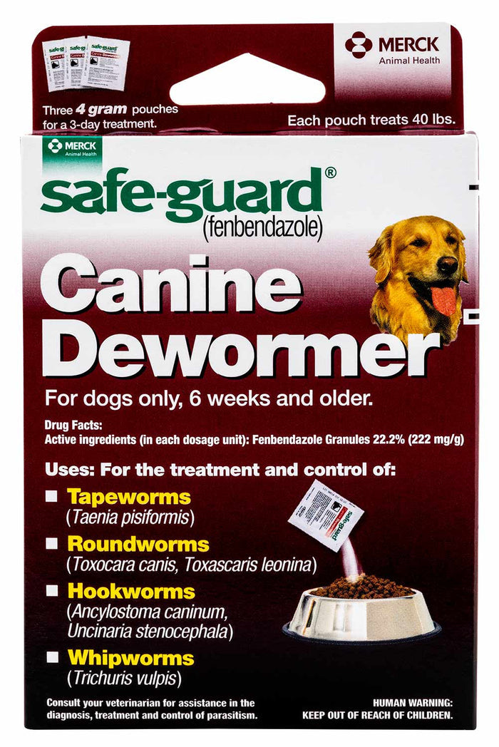 Safe - Guard Canine Fenbendazole Dewormer for Tapeworms, Roundworms, Hookworms, & Whipworms - 016ITV01-4 - 4 g - 5