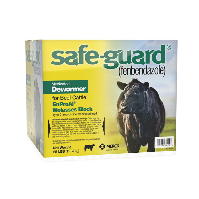 Safe - Guard Cattle Medicated Dewormer Block, 25 lb - I6SQ - 3