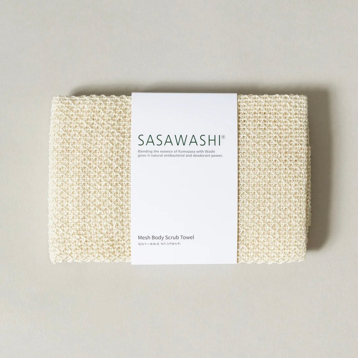 Sasawashi Mesh Body Scrub Towel | Off-White