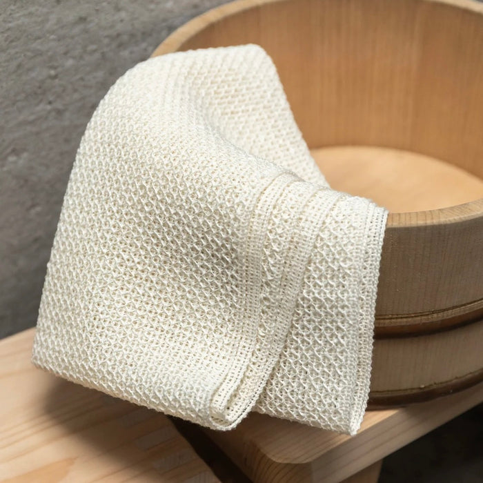 Sasawashi Mesh Body Scrub Towel | Off-White