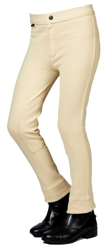 Saxon Kids' Adjustable Waist Jodhpurs - 0V3HV - Beige - 8 - 7