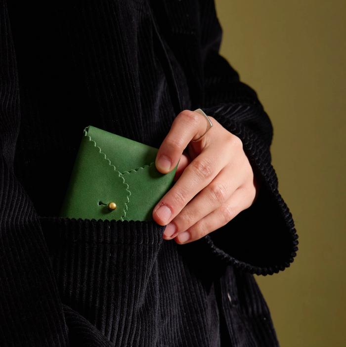 Scallop Wallet | Pine + Robin Egg