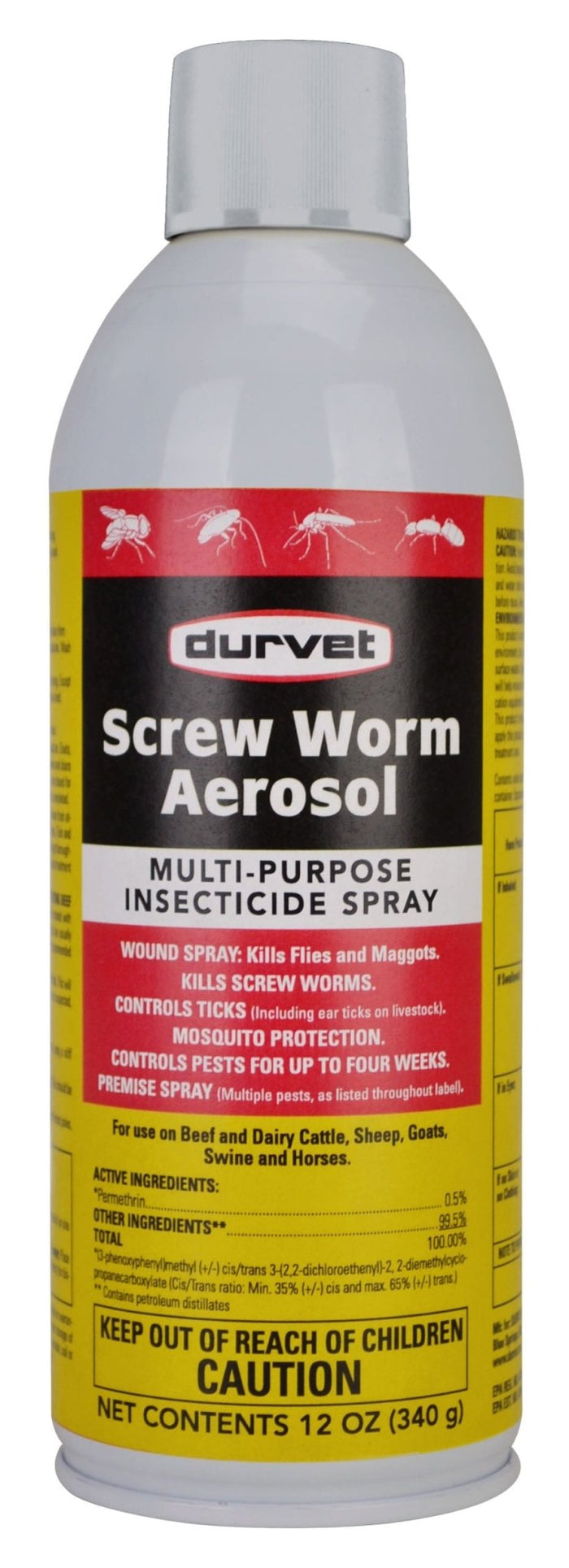 Screw Worm Aerosol Spray for Fly & Pest Control, 12 oz - 7VVR - 12 oz - 1