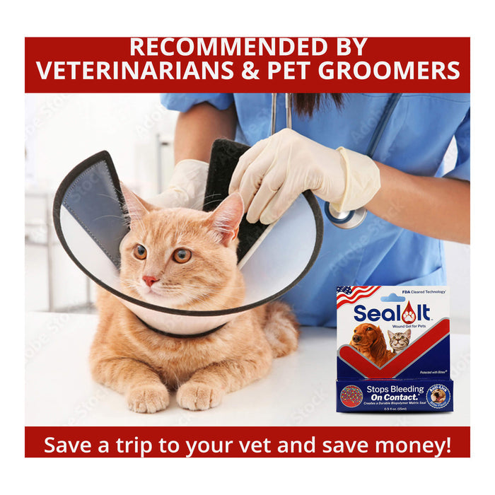 Seal It Wound & Blood Stop Gel for Dogs & Cats - SIAA - .5oz (15 ML) - 5