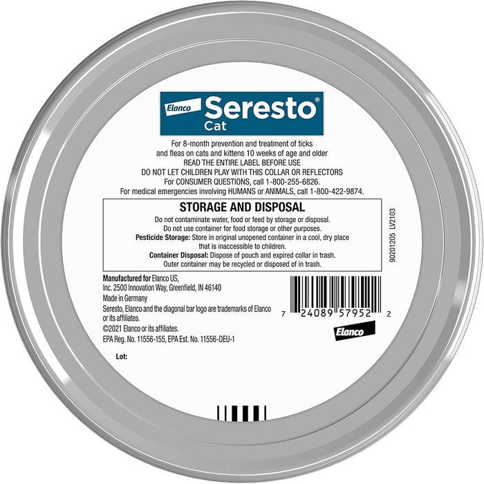Seresto Flea & Tick Collar for Cats - E8AF - Single Pack - 2