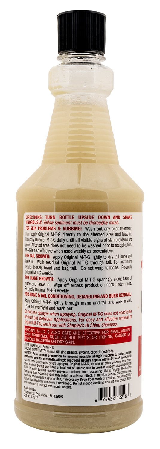 Shapley's Original M - T - G Mane & Tail Conditioner for Horses - JDA1 - 32 oz Original M - T - G - 2