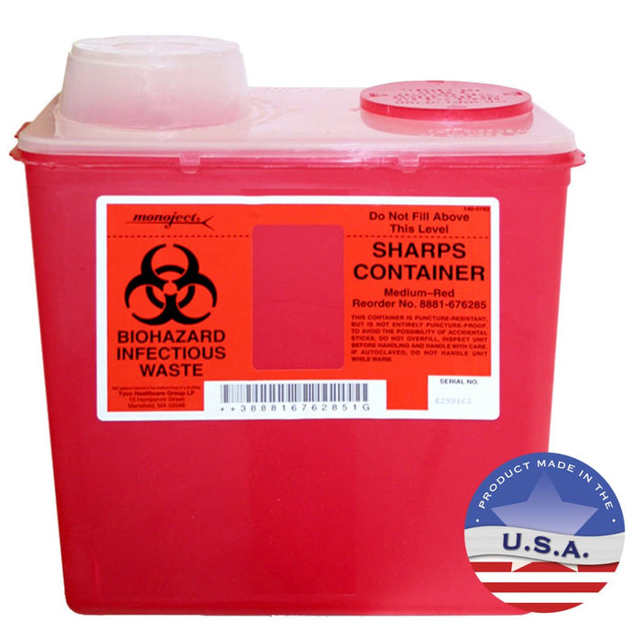 Sharps Biohazard Container - 01101INT01-2 - 2 Gallon - 2