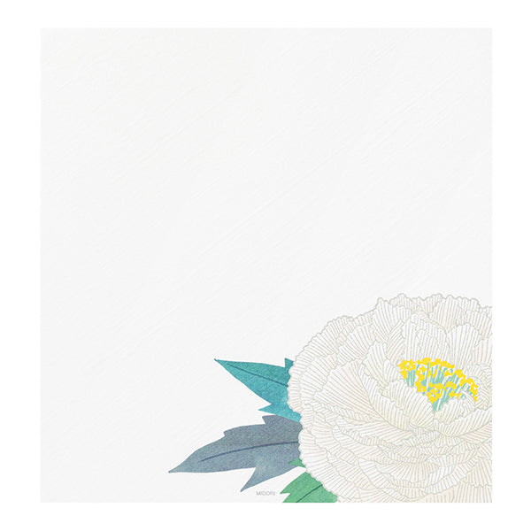 Silk Screened Peony Letter Pad