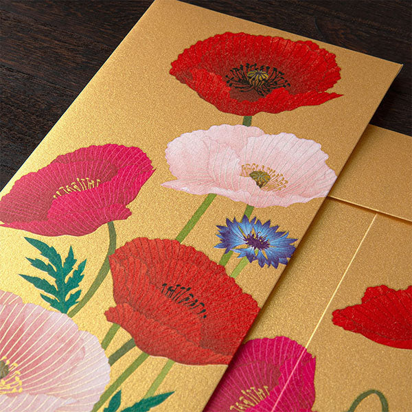 Silk Screened Washi Envelopes | Poppy