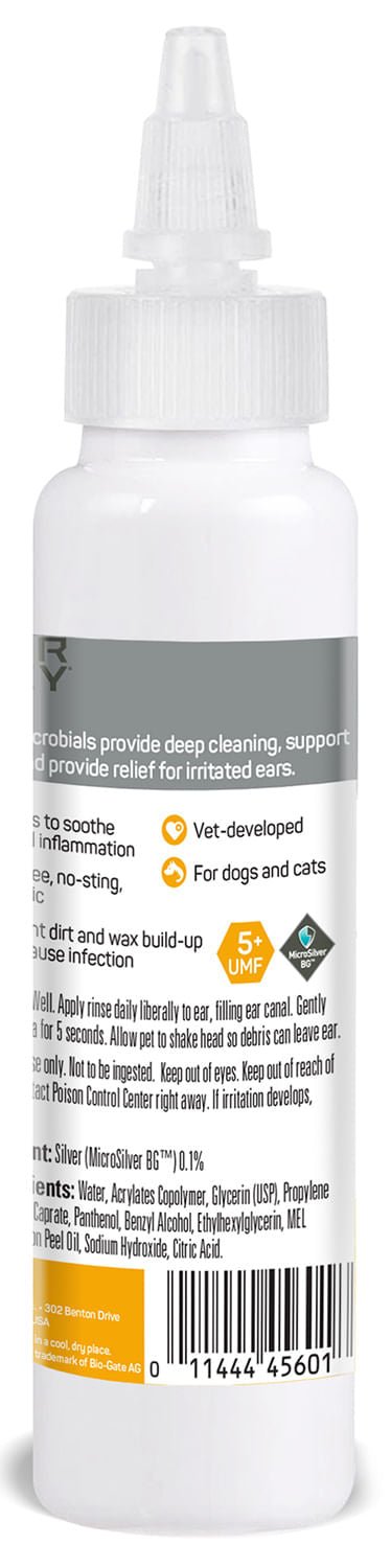 Silver Honey Rapid Ear Care Vet Strength Ear Rinse, 4 fl oz Bottle - Y1VD - 2