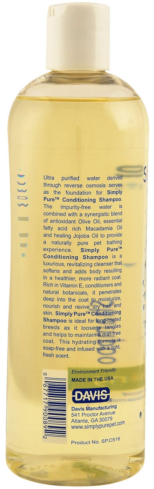 Simply Pure Pet Shampoo – Moisturizing White Tea Formula for Dry Skin & Long Hair - DAVSI - 16 oz - 3