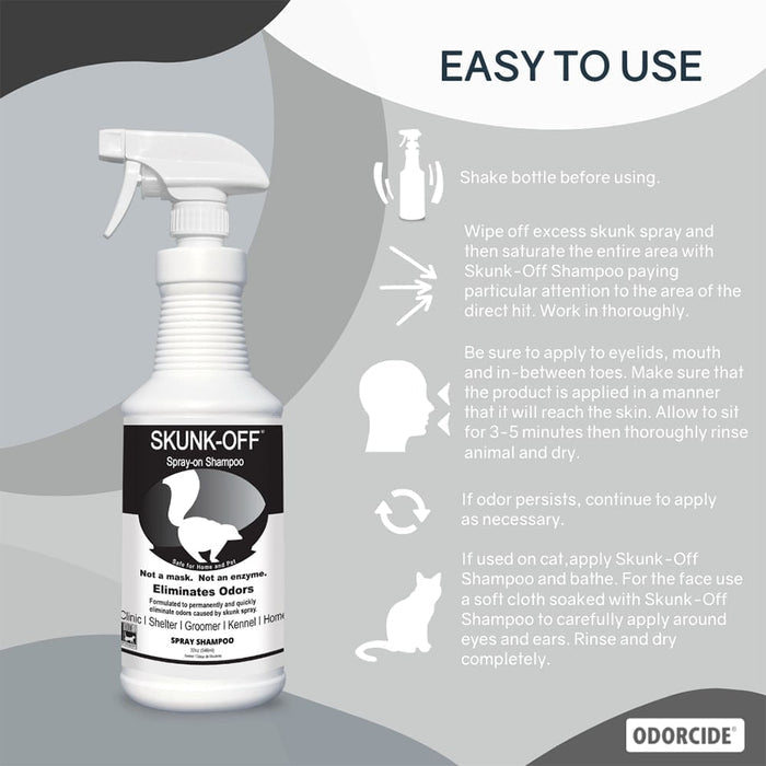 Skunk - Off Shampoo Spray, 32 oz - 013THL-SOSQ - Clear - 4