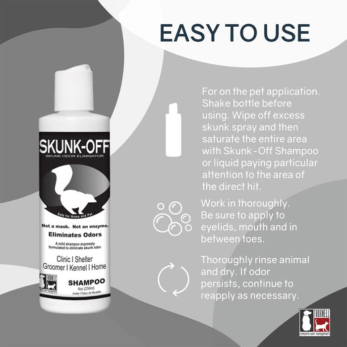 Skunk - Off Skunk Odor Eliminator Shampoo & Spray for Dogs, Cats, Clothing & Furniture - 013THL01-8 - 8 oz - 5