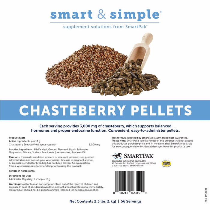 SmartEquine Smart & Simple Chasteberry Pellets - SMAV - 2.3 lbs - 7