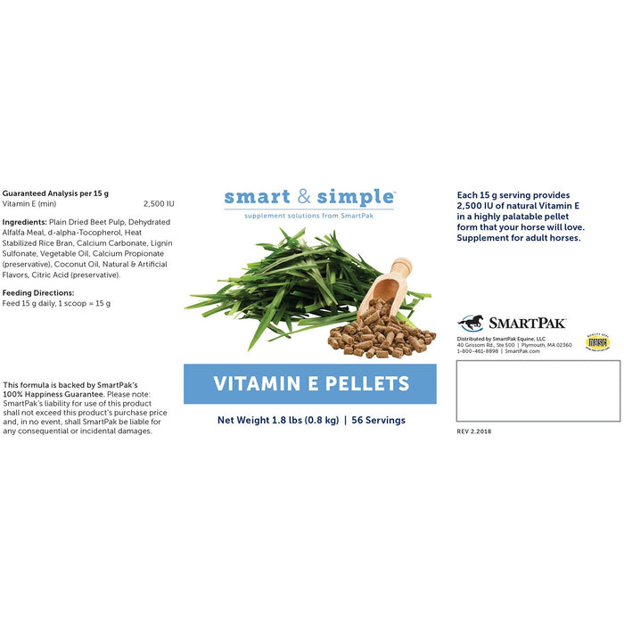 SmartEquine Smart & Simple Vitamin E Pellets - SMAL - 1.8 lbs - 6