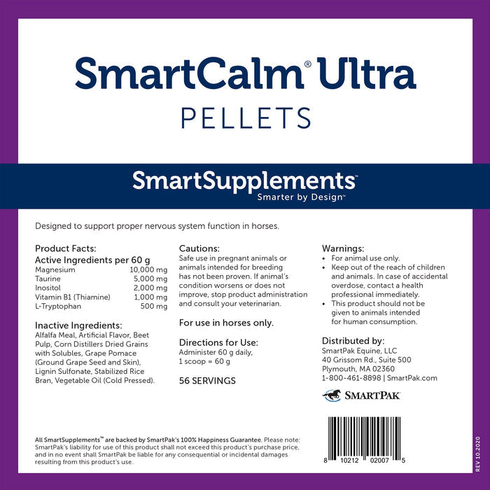 SmartEquine SmartCalm Ultra Pellets - SMAD - 7.5 lbs - 6