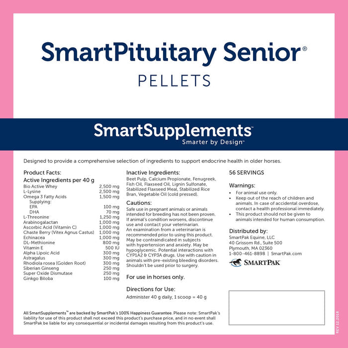 SmartEquine SmartPituitary Senior Pellets - SMABY - 5 lbs - 6