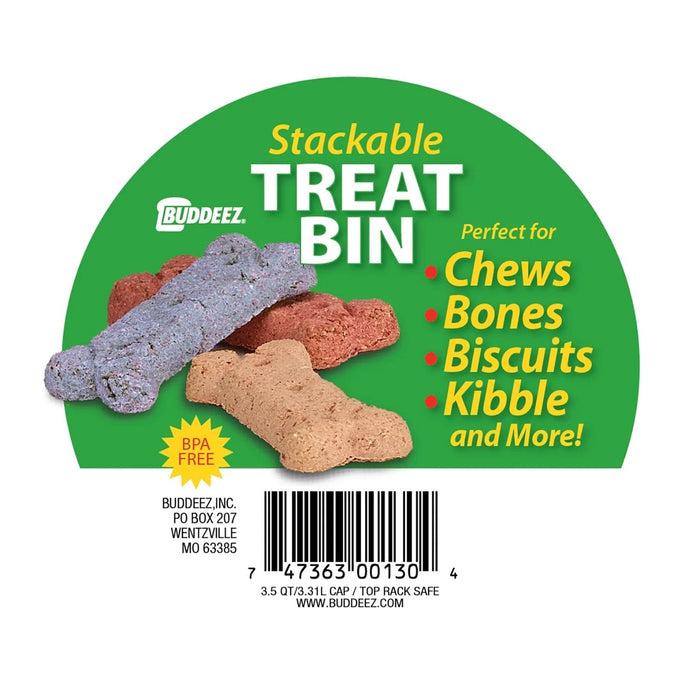 Stackable Pet Treat Bin - BU2M - White Lid / Clear Base - 1 - 6
