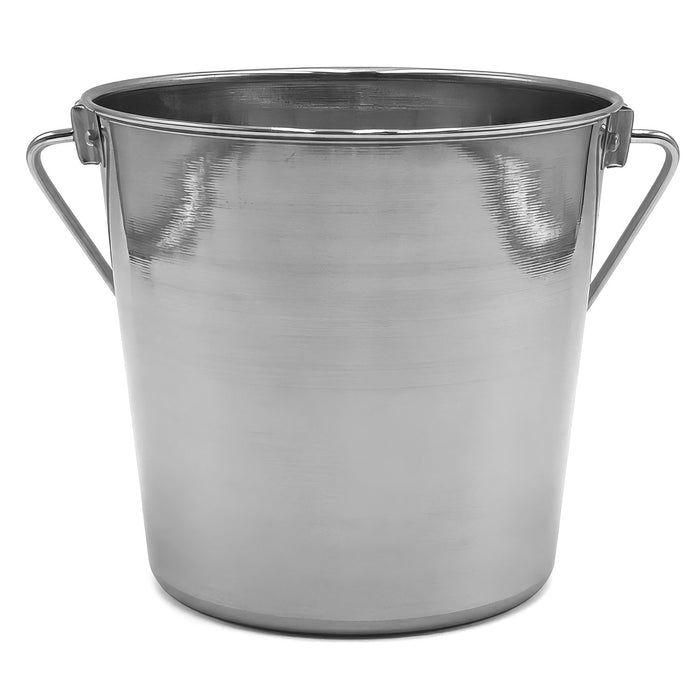 Stainless Steel Pail, Round with Rivets