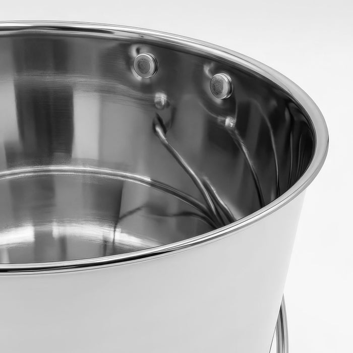 Stainless Steel Pail, Round with Rivets