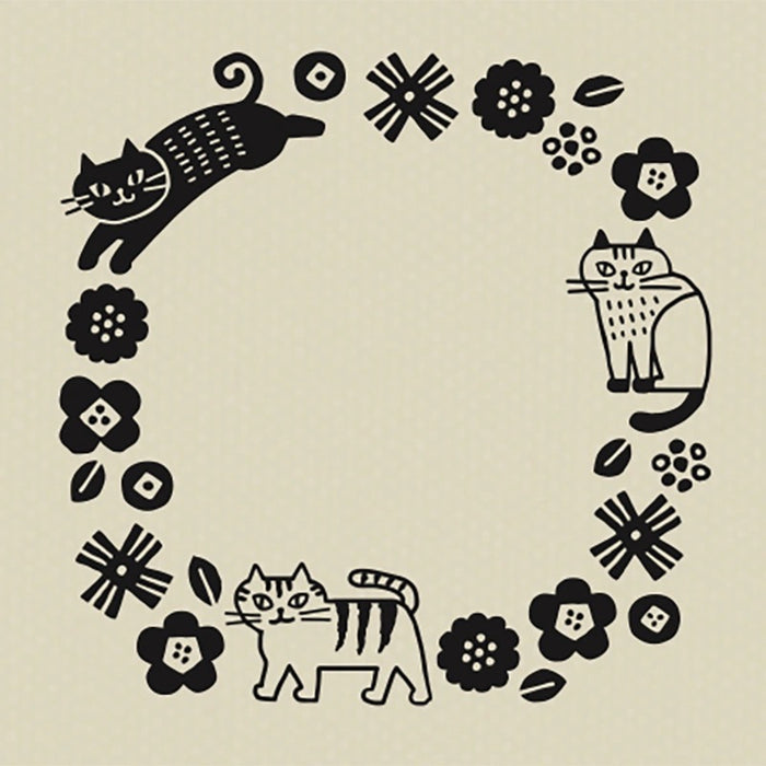Stamp | Cat Flower Circle