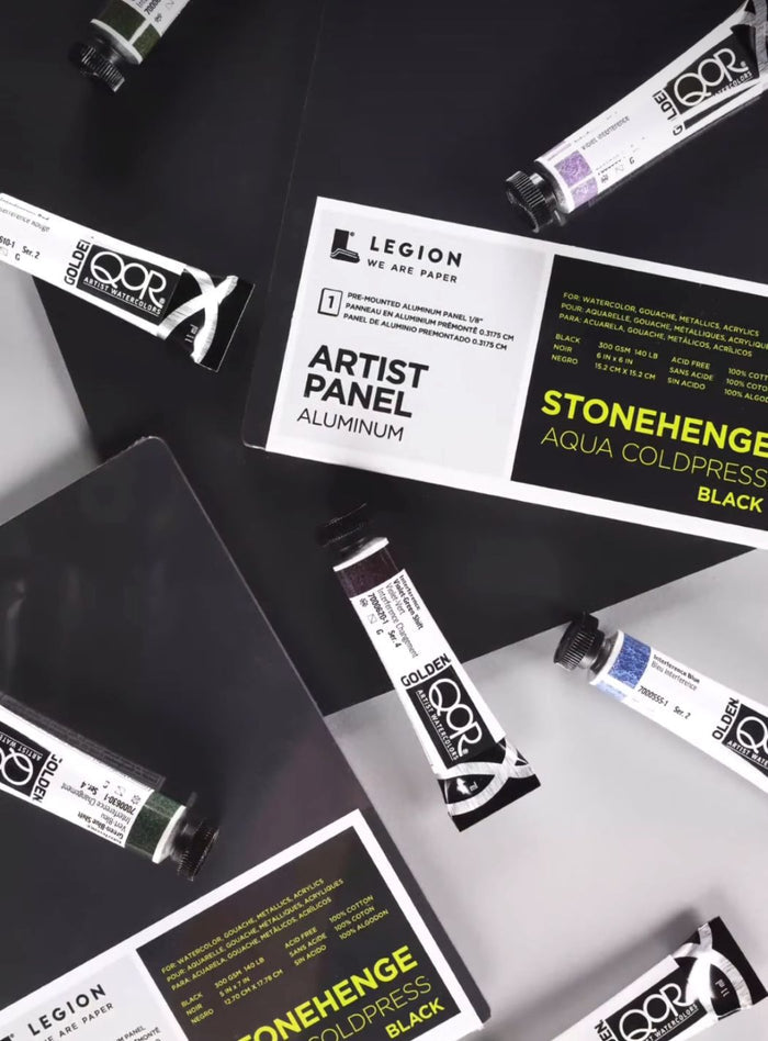Stonehenge Aqua Black Aluminum Artist Panels