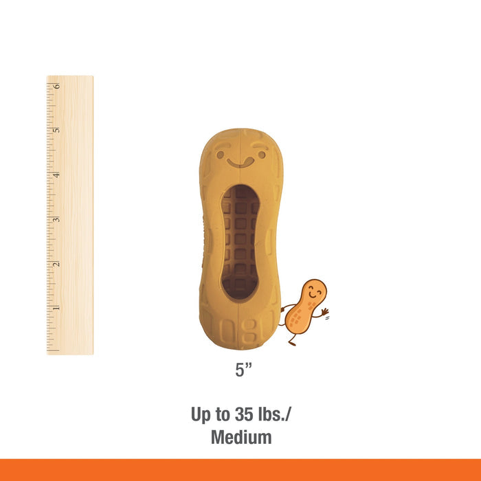 Strong Chew Fillable Peanut Dog Toy, Peanut Butter, Medium/Wolf, Up to 35 lbs. - N9113 - Peanut Butter - Medium/Wolf - 5