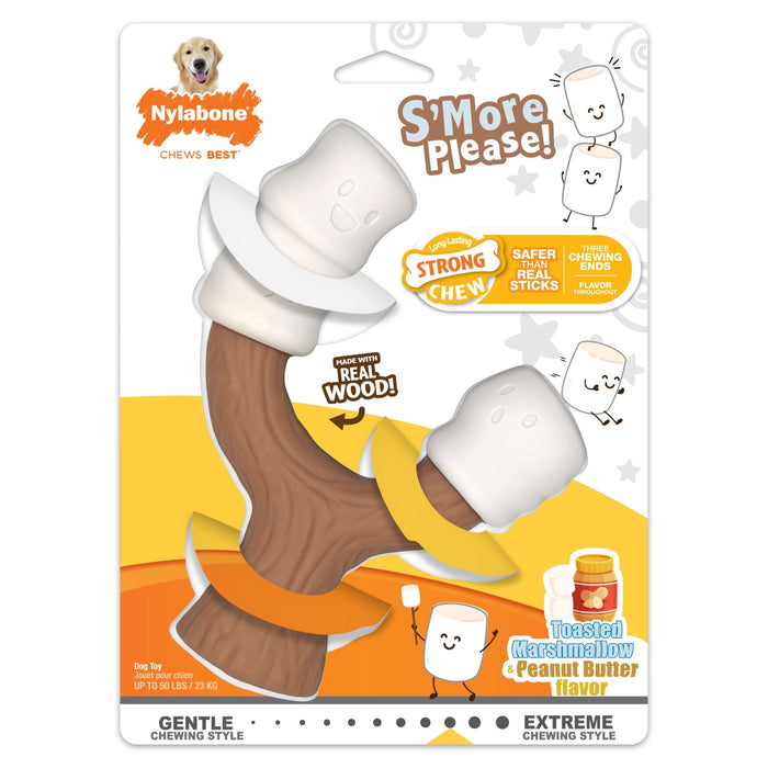 Strong Chew Marshmallow Stick Dog Toy, Marshmallow & Peanut Butter, Large/Giant, Up to 50 lbs. - N9ZU - Peanut Butter - Large/Giant - 1