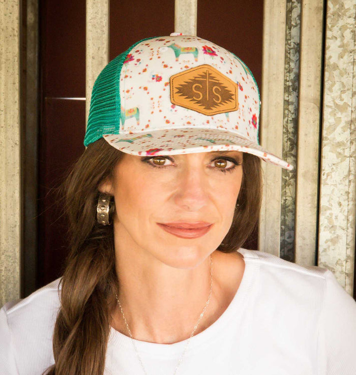STS Watercolor Donkey Patch Hat, Ladies - CCB4 - 2