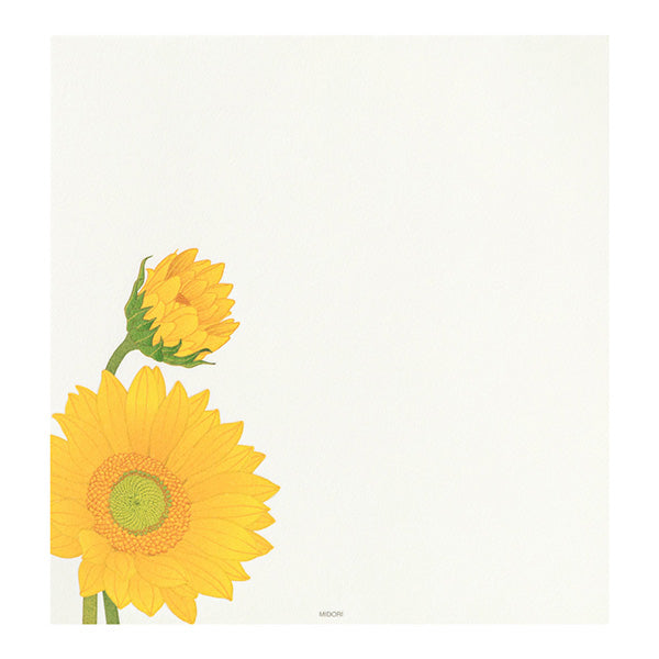 Sunflower Washi Letter Pad