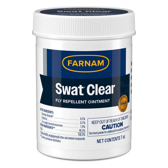Swat Clear & Pink Fly Repellent Ointment for Horses, Ponies, & Dogs - FA1Q - Clear - 7 oz - 1